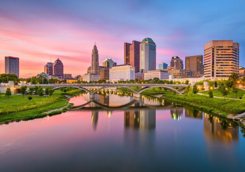 CMH-Columbus Columbus Ohio skyline at Sunset