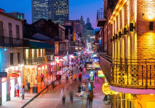 MSY-NEW-ORLEANS New Orleans Bourbon Street at Night