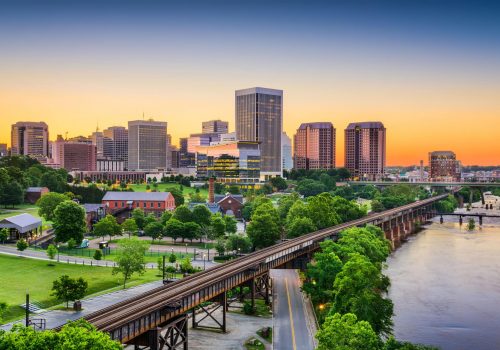 RIC Richmond skyline at sunset